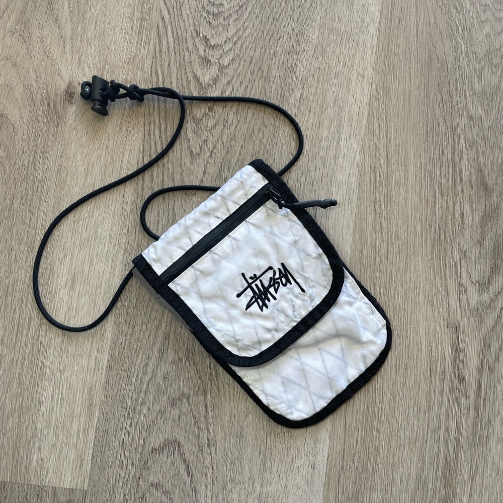Stussy White Travel Pouch